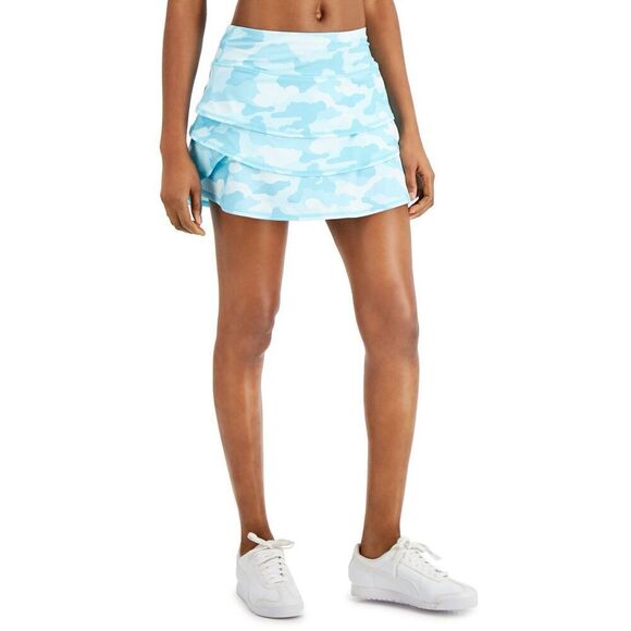 ID Ideology Women's Active Flounce Skort, Created for Macy's - Camo Aquatone Siz - Picture 1 of 3